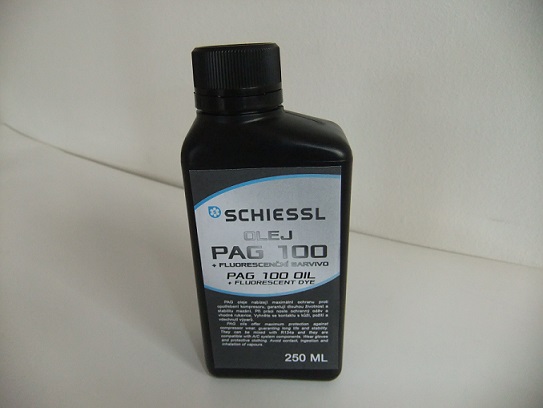 více o produktu - VÝPRODEJ - Olej PAG100 s UV barvou, 250ml, R134a, Elke